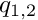 $q_{1,2}$